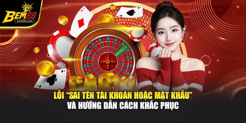 Lỗi “Sai tên tài khoản hoặc mật khẩu” và hướng dẫn cách khắc phục